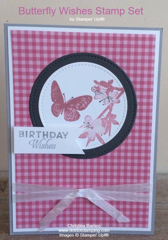 Colour Challenge May 2020 Butterfly Wishes Stampin' Up! Christina Barnes Dot Dot Stamping