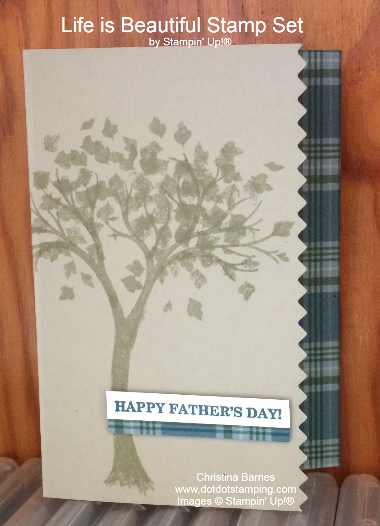 Life is Beautiful Father's Day Card 2020 Stampin' Up! Christina Barnes Dot Dot Stamping